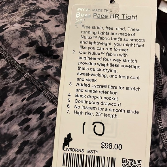 Lulu leggings size 10 NWOT - Picture 3 of 3